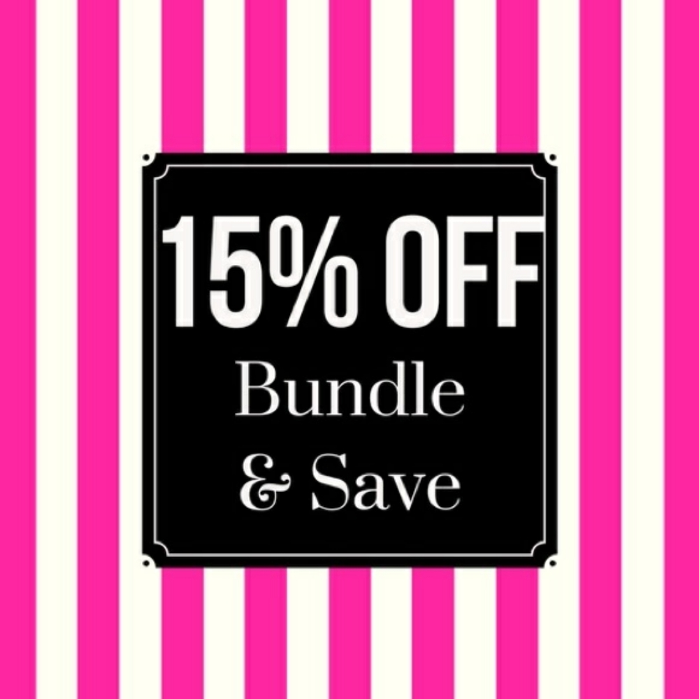 15% off bundles of 2 or more items!